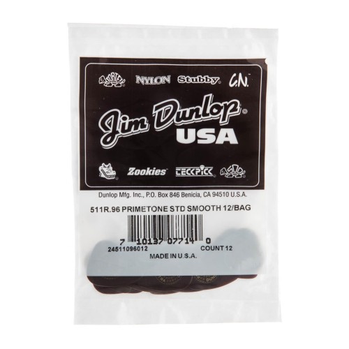 Jim Dunlop 511R096 Primetone Standard Guitar Picks .96Mm (12-Bag) — mediatoru komplekts Jim Dunlop 511R096 Primetone Standard Guitar Picks .96Mm (12-Bag) — mediatoru komplekts