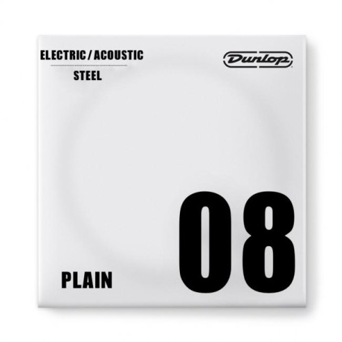 Jim Dunlop DPS08 Plain Steel Extra Light Electric Guitar Single E String .008 — elektriskās ģitāras atsevišķa stīga
