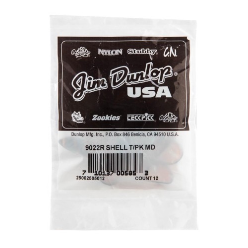 Jim Dunlop 9022R Shell Plastic Medium Thumbpicks (12-Bag) — pirkstu mediatoru komplekts Jim Dunlop 9022R Shell Plastic Medium Thumbpicks (12-Bag) — pirkstu mediatoru komplekts
