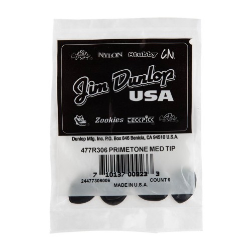 Jim Dunlop 477R306 Primetone Medium Tip Guitar Picks 3.0Mm (6-Pack) — mediatoru komplekts Jim Dunlop 477R306 Primetone Medium Tip Guitar Picks 3.0Mm (6-Pack) — mediatoru komplekts