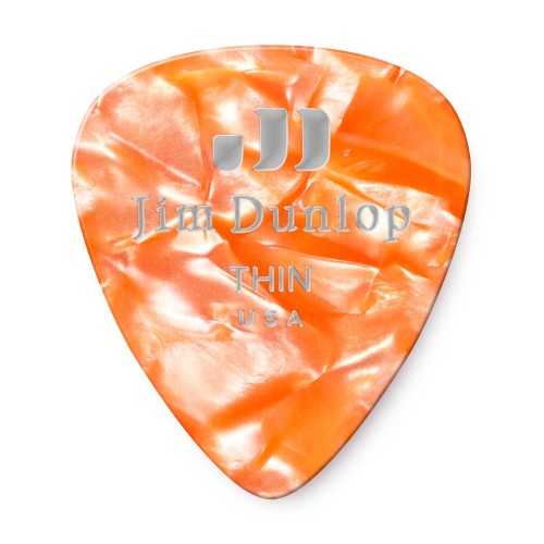 Jim Dunlop 483R08TH Orange Pearloid Celluloid Thin Guitar Picks (72-Bag) — mediatoru komplekts Jim Dunlop 483R08TH Orange Pearloid Celluloid Thin Guitar Picks (72-Bag) — mediatoru komplekts