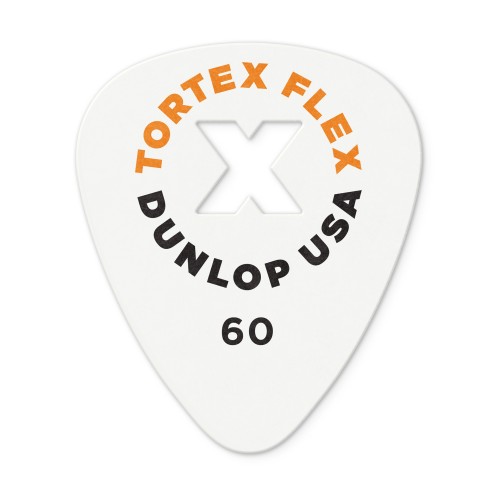 Jim Dunlop 428XP060 Tortex Flex X Standard White Guitar Picks .60Mm (12-Pack) — mediatoru komplekts