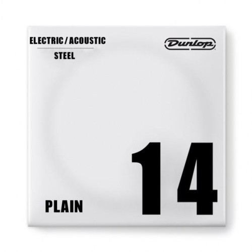 Jim Dunlop DPS14 Plain Steel Medium/Heavy Electric Guitar Single B String .014 — elektriskās ģitāras atsevišķa stīga Jim Dunlop DPS14 Plain Steel Medium/Heavy Electric Guitar Single B String .014 — elektriskās ģitāras atsevišķa stīga