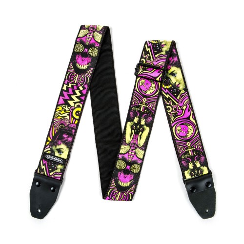 Jim Dunlop ILD06 Ilovedust Jacquard Guitar Strap - Smoking Moon — ģitāras siksna Jim Dunlop ILD06 Ilovedust Jacquard Guitar Strap - Smoking Moon — ģitāras siksna