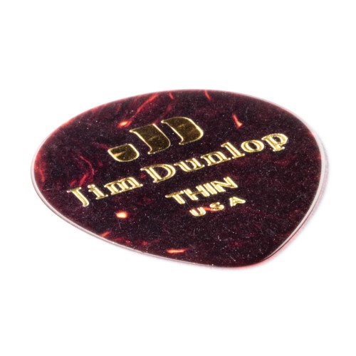 Jim Dunlop 485R05TH Shell Tear Drop Celluloid Thin Guitar Picks (72-Bag) — mediatoru komplekts