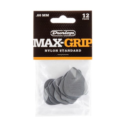Jim Dunlop 449P060 Nylon Max-Grip Standard Guitar Picks .60Mm (12-Pack) — mediatoru komplekts Jim Dunlop 449P060 Nylon Max-Grip Standard Guitar Picks .60Mm (12-Pack) — mediatoru komplekts