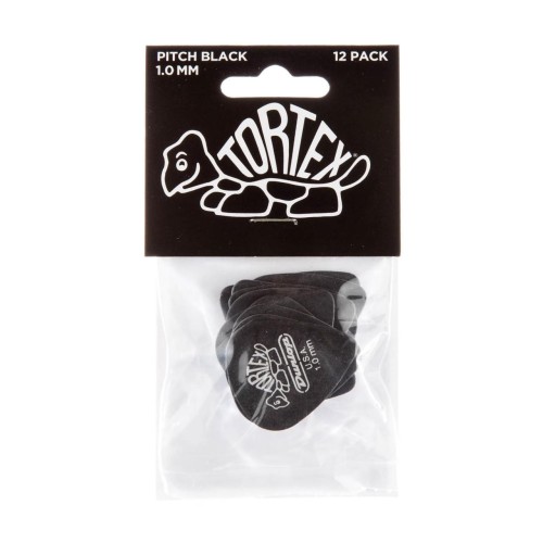Jim Dunlop 488P100 Tortex Standard Pitch Black Guitar Picks 1.0Mm (12-Pack) — mediatoru komplekts Jim Dunlop 488P100 Tortex Standard Pitch Black Guitar Picks 1.0Mm (12-Pack) — mediatoru komplekts