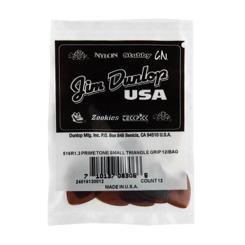 Jim Dunlop 516R130 Primetone Small Tri Guitar Picks 1.3Mm (12-Bag) — mediatoru komplekts Jim Dunlop 516R130 Primetone Small Tri Guitar Picks 1.3Mm (12-Bag) — mediatoru komplekts