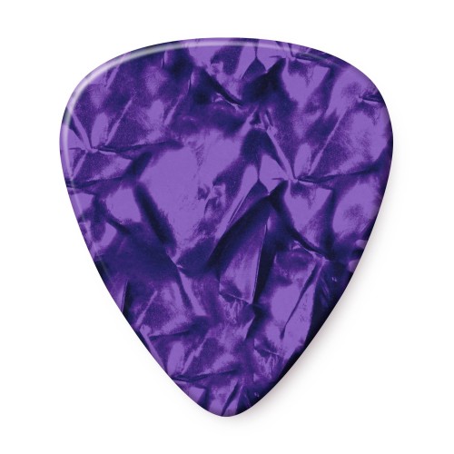 Jim Dunlop 483R13XH Purple Pearloid Celluloid Extra Heavy Guitar Picks (72-Bag) — mediatoru komplekts