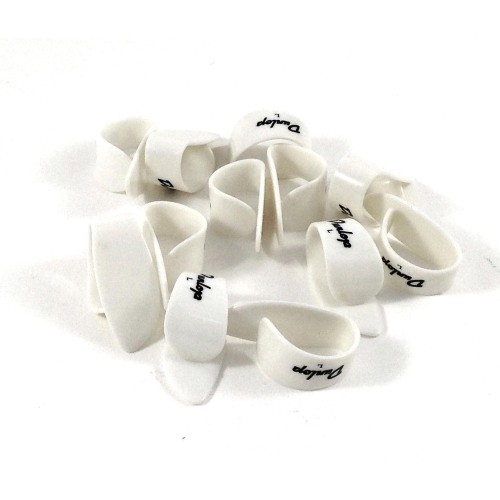 Jim Dunlop 9013R White Plastic Large Left Handed Thumbpicks (12-Bag) — pirkstu mediatoru komplekts Jim Dunlop 9013R White Plastic Large Left Handed Thumbpicks (12-Bag) — pirkstu mediatoru komplekts