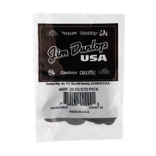 Jim Dunlop 46RF020 Stainless Steel Guitar Picks .20Mm (36-Bag) — mediatoru komplekts Jim Dunlop 46RF020 Stainless Steel Guitar Picks .20Mm (36-Bag) — mediatoru komplekts