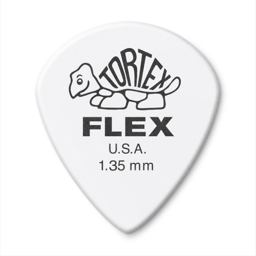 Jim Dunlop 468P135 Tortex Flex Jazz 3 White Guitar Picks 1.35Mm (12-Pack) — mediatoru komplekts Jim Dunlop 468P135 Tortex Flex Jazz 3 White Guitar Picks 1.35Mm (12-Pack) — mediatoru komplekts