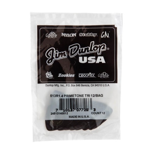 Jim Dunlop 513R140 Primetone Triangle Smooth Guitar Picks 1,4Mm (12-Bag) — mediatoru komplekts Jim Dunlop 513R140 Primetone Triangle Smooth Guitar Picks 1,4Mm (12-Bag) — mediatoru komplekts