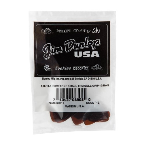Jim Dunlop 516R140 Primetone Small Tri Guitar Picks 1.4Mm (12-Bag) — mediatoru komplekts Jim Dunlop 516R140 Primetone Small Tri Guitar Picks 1.4Mm (12-Bag) — mediatoru komplekts