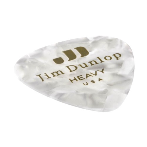 Jim Dunlop 483R04HV White Pearloid Celluloid Heavy Guitar Picks (72-Bag) — mediatoru komplekts Jim Dunlop 483R04HV White Pearloid Celluloid Heavy Guitar Picks (72-Bag) — mediatoru komplekts