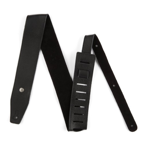 Jim Dunlop BMF08BK 64Mm Triple Black Leather Bmf Guitar Strap — ģitāras siksna