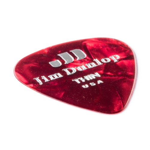 Jim Dunlop 483R09TH Red Pearloid Celluloid Thin Guitar Picks (72-Bag) — mediatoru komplekts Jim Dunlop 483R09TH Red Pearloid Celluloid Thin Guitar Picks (72-Bag) — mediatoru komplekts