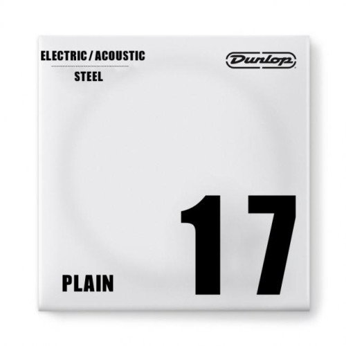 Jim Dunlop DPS17 Plain Steel Electric Guitar Single B/G String .017 — elektriskās ģitāras atsevišķa stīga Jim Dunlop DPS17 Plain Steel Electric Guitar Single B/G String .017 — elektriskās ģitāras atsevišķa stīga