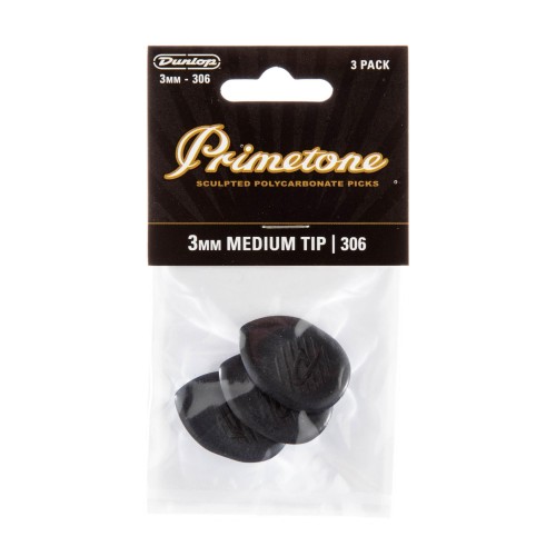 Jim Dunlop 477P306 Primetone Medium Tip Guitar Picks 3.0Mm (3-Pack) — mediatoru komplekts