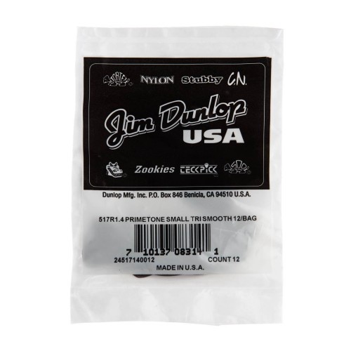 Jim Dunlop 517R140 Primetone Small Tri Smooth Guitar Picks 1,4Mm (12-Bag) — mediatoru komplekts Jim Dunlop 517R140 Primetone Small Tri Smooth Guitar Picks 1,4Mm (12-Bag) — mediatoru komplekts
