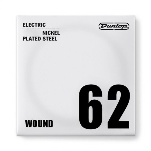 Jim Dunlop DEN62 Nickel Wound Electric Guitar Single String .062. — elektriskās ģitāras atsevišķa stīga Jim Dunlop DEN62 Nickel Wound Electric Guitar Single String .062. — elektriskās ģitāras atsevišķa stīga