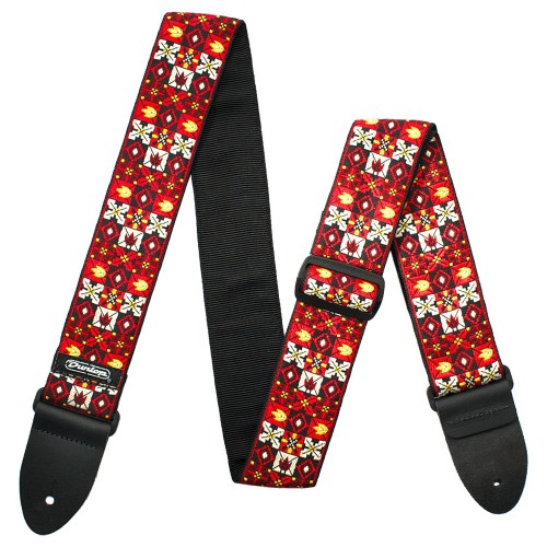 Jim Dunlop D6701RD Jacquard Winterland Red Guitar Strap — ģitāras siksna Jim Dunlop D6701RD Jacquard Winterland Red Guitar Strap — ģitāras siksna