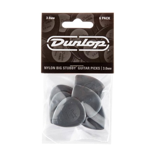Jim Dunlop 445P300 Big Stubby Nylon Guitar Picks 3.0Mm (6 Pcs) — mediatoru komplekts Jim Dunlop 445P300 Big Stubby Nylon Guitar Picks 3.0Mm (6 Pcs) — mediatoru komplekts