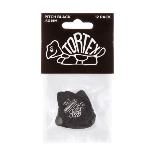 Jim Dunlop 488P050 Tortex Standard Pitch Black Guitar Picks .50Mm (12-Pack) — mediatoru komplekts Jim Dunlop 488P050 Tortex Standard Pitch Black Guitar Picks .50Mm (12-Pack) — mediatoru komplekts