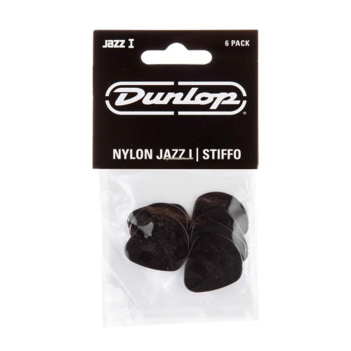 Jim Dunlop 47P1S NYLON JAZZ 1 BLACK STIFFO GUITAR PICKS (6-PACK) (1.1 mm) — mediatoru komplekts Jim Dunlop 47P1S NYLON JAZZ 1 BLACK STIFFO GUITAR PICKS (6-PACK) (1.1 mm) — mediatoru komplekts