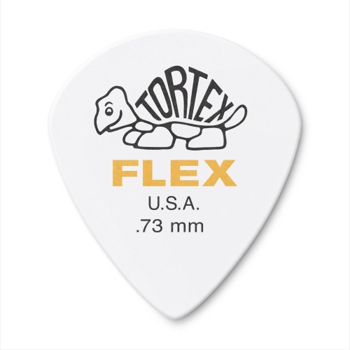 Jim Dunlop 468P073 Tortex Flex Jazz 3 White Guitar Picks .73Mm (12-Pack) — mediatoru komplekts Jim Dunlop 468P073 Tortex Flex Jazz 3 White Guitar Picks .73Mm (12-Pack) — mediatoru komplekts