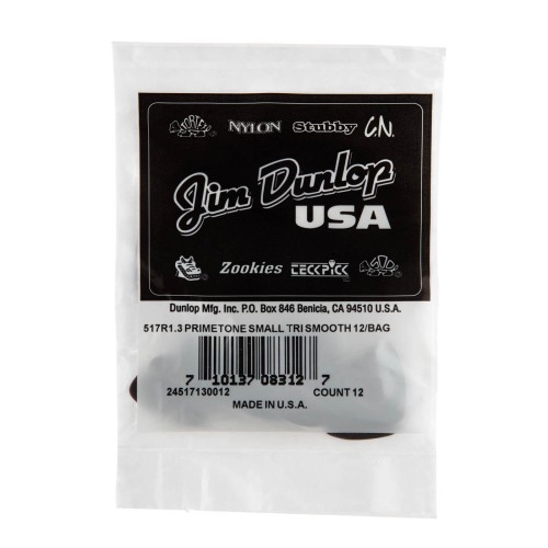 Jim Dunlop 517R130 Primetone Small Tri Smooth Guitar Picks 1,3Mm (12-Bag) — mediatoru komplekts Jim Dunlop 517R130 Primetone Small Tri Smooth Guitar Picks 1,3Mm (12-Bag) — mediatoru komplekts