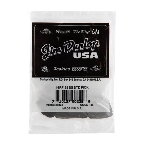 Jim Dunlop 46RF038 Stainless Steel Guitar Picks .38Mm (36-Bag) — mediatoru komplekts Jim Dunlop 46RF038 Stainless Steel Guitar Picks .38Mm (36-Bag) — mediatoru komplekts