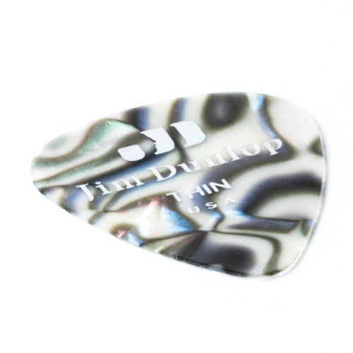 Jim Dunlop 483R14TH Abalone Celluloid Thin Guitar Picks (72-Bag) — mediatoru komplekts