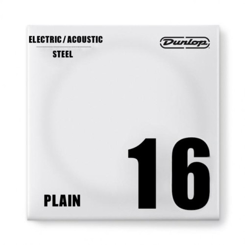 Jim Dunlop DPS16 Plain Steel Electric Guitar Single B/G String .016 — elektriskās ģitāras atsevišķa stīga