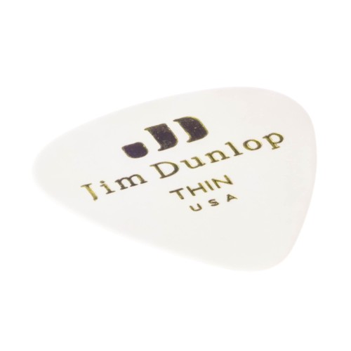 Jim Dunlop 483R01TH White Classic Celluloid Thin Guitar Picks (72-Bag) — mediatoru komplekts Jim Dunlop 483R01TH White Classic Celluloid Thin Guitar Picks (72-Bag) — mediatoru komplekts