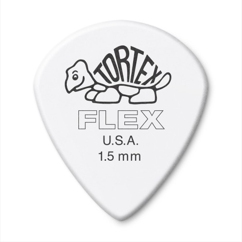 Jim Dunlop 468P150 Tortex Flex Jazz 3 White Guitar Picks 1.5Mm (12-Pack) — mediatoru komplekts Jim Dunlop 468P150 Tortex Flex Jazz 3 White Guitar Picks 1.5Mm (12-Pack) — mediatoru komplekts