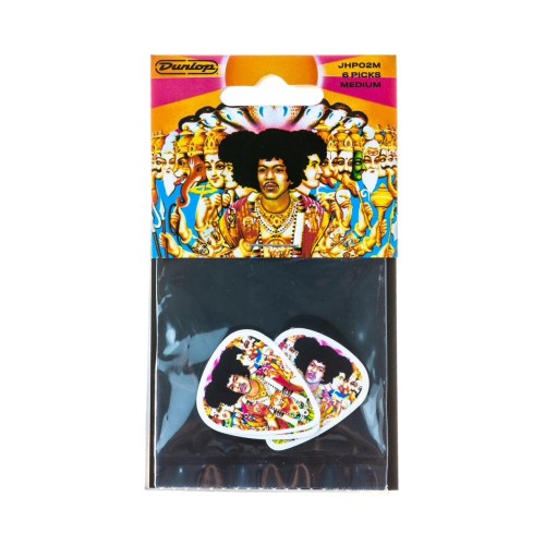 Jim Dunlop JHP02M Hendrix Bold As Love Guitar Picks (6-Pack) — mediatoru komplekts