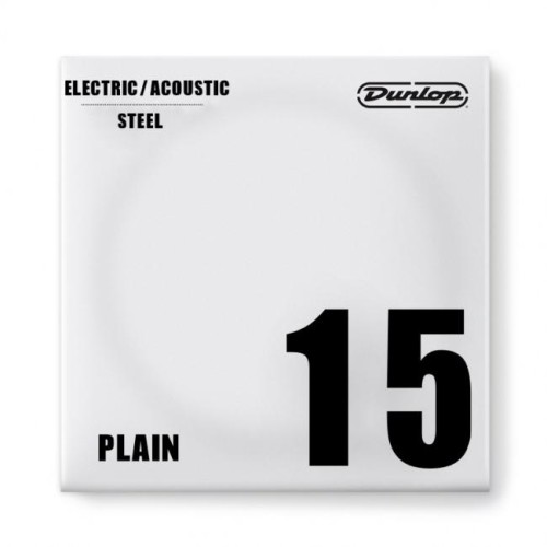 Jim Dunlop DPS15 Plain Steel Electric Guitar Single String .015 — elektriskās ģitāras atsevišķa stīga