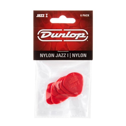 Jim Dunlop 47P1N NYLON JAZZ 1 RED NYLON GUITAR PICKS (6-PACK) (1.1 mm) — mediatoru komplekts Jim Dunlop 47P1N NYLON JAZZ 1 RED NYLON GUITAR PICKS (6-PACK) (1.1 mm) — mediatoru komplekts