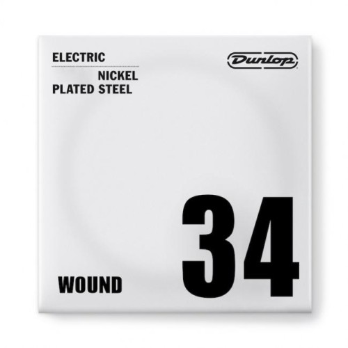 Jim Dunlop DEN34 Nickel Wound Electric Guitar Single D/A String .034 — elektriskās ģitāras atsevišķa stīga