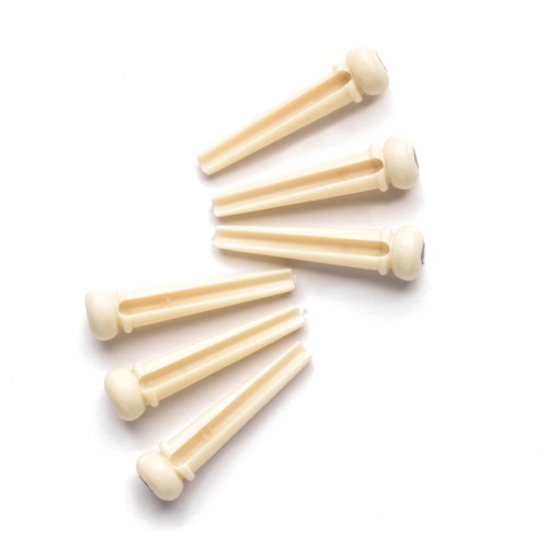 Jim Dunlop HE216W Herco White Bridge Pins (100-Box) — rezerves daļa