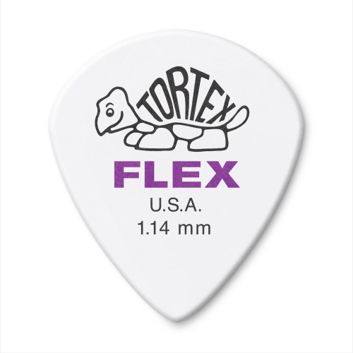 Jim Dunlop 468P114 Tortex Flex Jazz 3 White Guitar Picks 1.14Mm (12-Pack) — mediatoru komplekts Jim Dunlop 468P114 Tortex Flex Jazz 3 White Guitar Picks 1.14Mm (12-Pack) — mediatoru komplekts