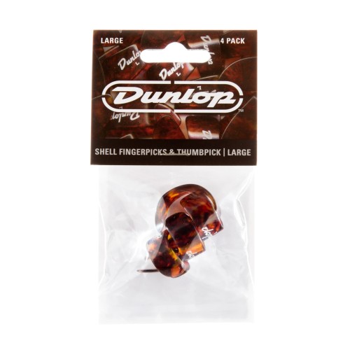 Jim Dunlop 9020TP Shell Plastic Large Fingerpicks (4-Pack) — pirkstu mediatoru komplekts