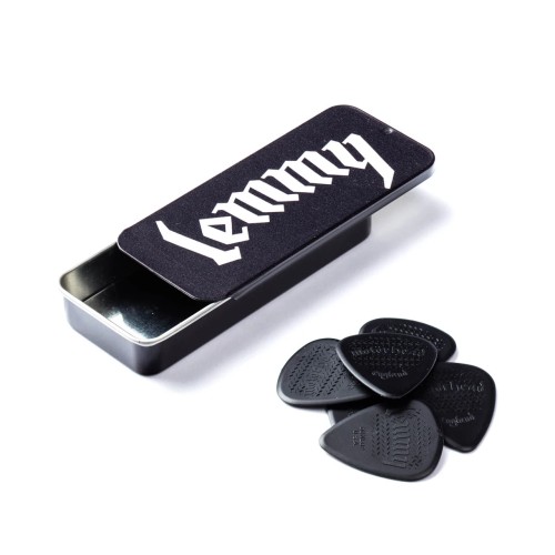 Jim Dunlop MHPT02 Lemmy Signature Guitar 1,14Mm Pick Tin (6 Pcs) — mediatoru komplekts Jim Dunlop MHPT02 Lemmy Signature Guitar 1,14Mm Pick Tin (6 Pcs) — mediatoru komplekts
