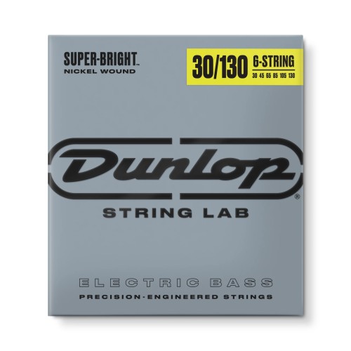 Jim Dunlop DBSBN30130 Nickel Wound Super Bright Bass Strings Set/6 (30–130) — basģitāras stīgas Jim Dunlop DBSBN30130 Nickel Wound Super Bright Bass Strings Set/6 (30–130) — basģitāras stīgas