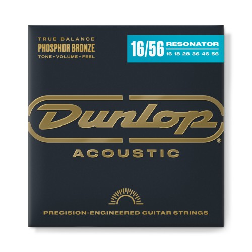 Jim Dunlop DOP1656 Phosphor Bronze Resonator Strings Set/6 (16–56) — akustiskās ģitāras stīgas Jim Dunlop DOP1656 Phosphor Bronze Resonator Strings Set/6 (16–56) — akustiskās ģitāras stīgas