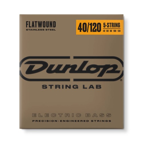 Jim Dunlop DBFS40120 Bass Flatwound Long Scale 40/120 (5/Set) (40–120) — basģitāras stīgas