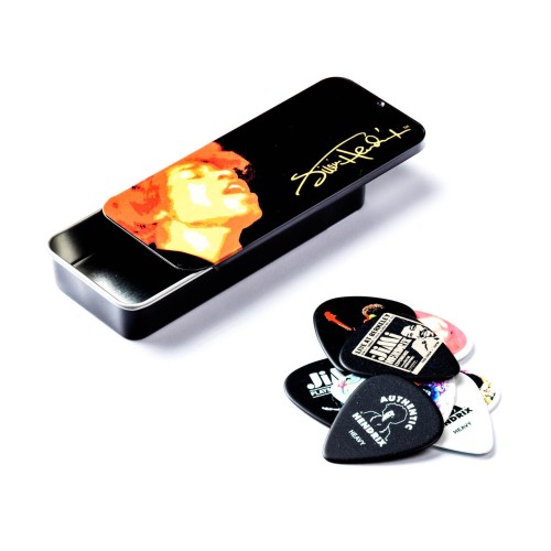 Jim Dunlop JHPT03H Jimi Hendrix Electric Lady Guitar Pick Tin (12 Pcs) — mediatoru komplekts Jim Dunlop JHPT03H Jimi Hendrix Electric Lady Guitar Pick Tin (12 Pcs) — mediatoru komplekts