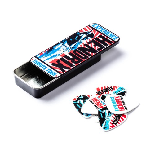 Jim Dunlop JHPT09M Jimi Hendrix Tribute Tour Guitar Pick Tin (12 Pcs) — mediatoru komplekts Jim Dunlop JHPT09M Jimi Hendrix Tribute Tour Guitar Pick Tin (12 Pcs) — mediatoru komplekts