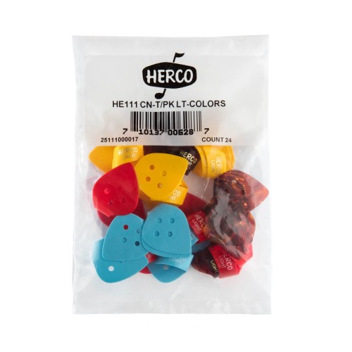 Jim Dunlop HE111 Herco Flat Light Thumbpicks (24-Bag) — pirkstu mediatoru komplekts Jim Dunlop HE111 Herco Flat Light Thumbpicks (24-Bag) — pirkstu mediatoru komplekts